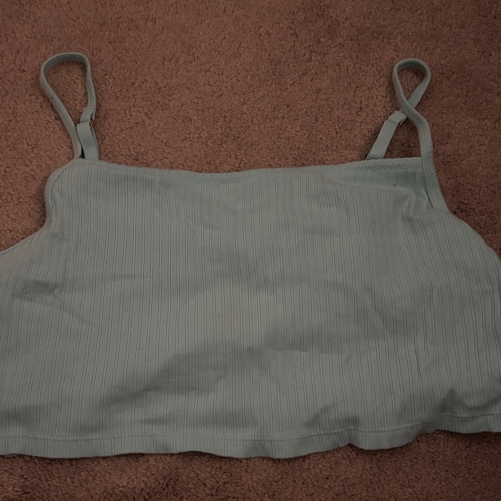 Aerie Ribbed Camisole - Soft Blue